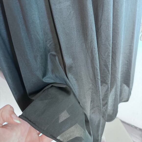 Vintage Babydoll Sheer Black Slip Dress Nightgown Fairy Grunge Coquette Goth - Picture 3 of 7